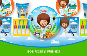 Bob Ross & friends party collection: Happy vibes for fans.