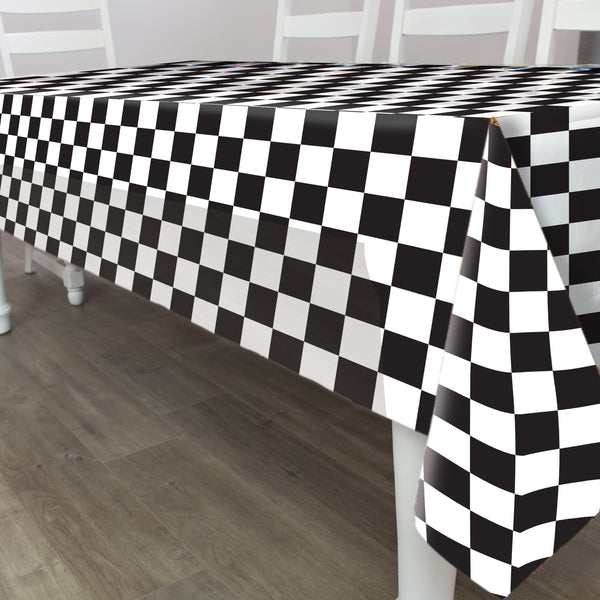 Black and White Checkered Tablecover