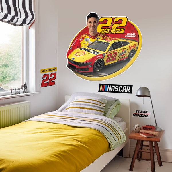 Joey Logano NASCAR Removable Wall Decal Set