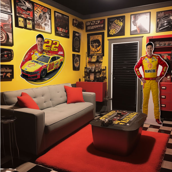 Joey Logano NASCAR Removable Wall Decal Set
