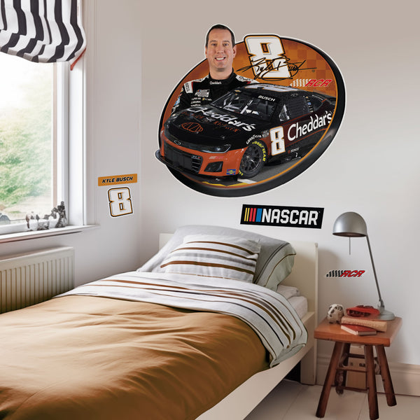 Kyle Busch NASCAR Removable Wall Decal Set