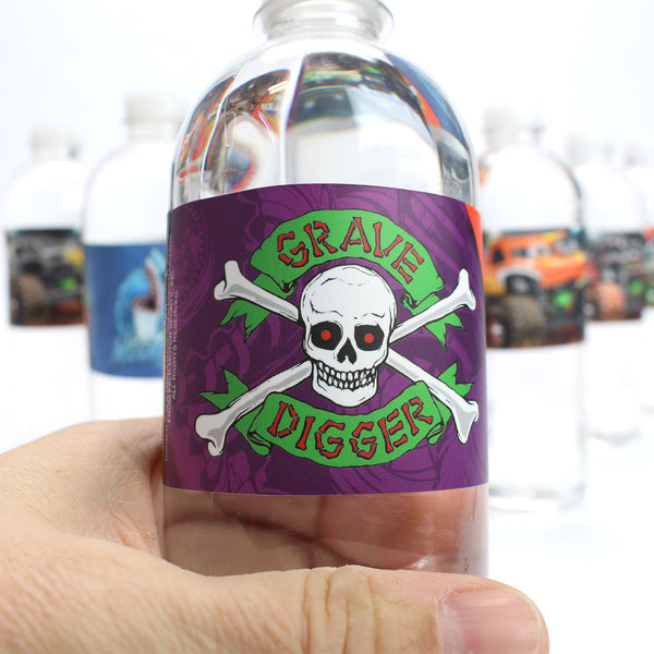 Monster Jam Water Bottle Labels (Pack of 16)