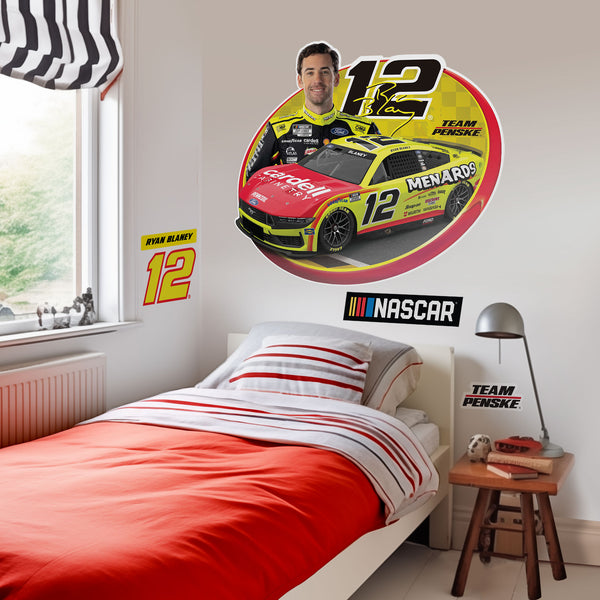 Ryan Blaney NASCAR Removable Wall Decal Set