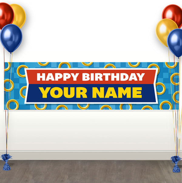 Golden Rings Pixelated Gaming Banner