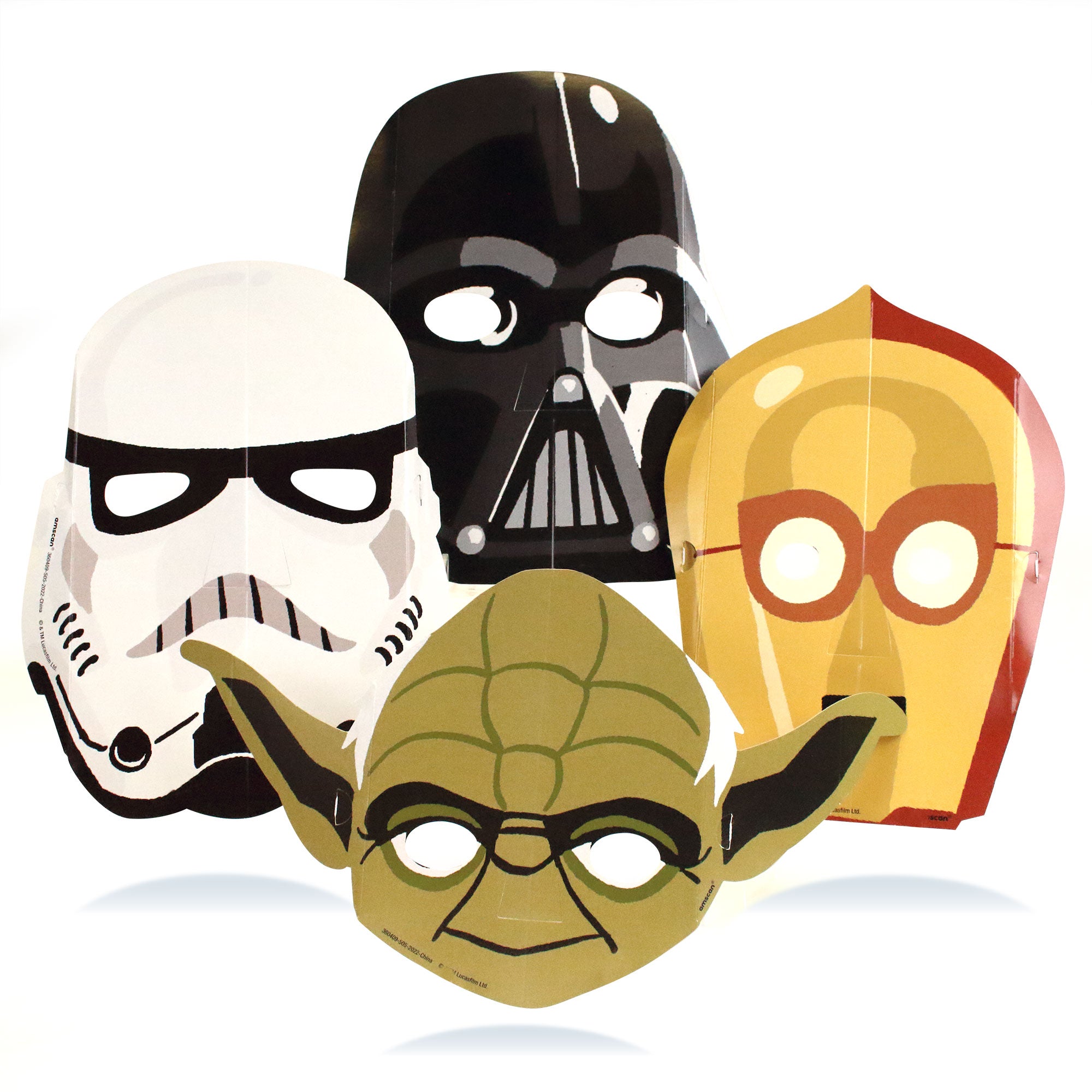 8 Assiettes En Papier Star Wars Galaxy 23 Cm - Thème Dark Vador, Boba Fett Et Stormtrooper