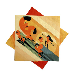 Incredibles 2 beverage napkins, pack of 16 – folded front design