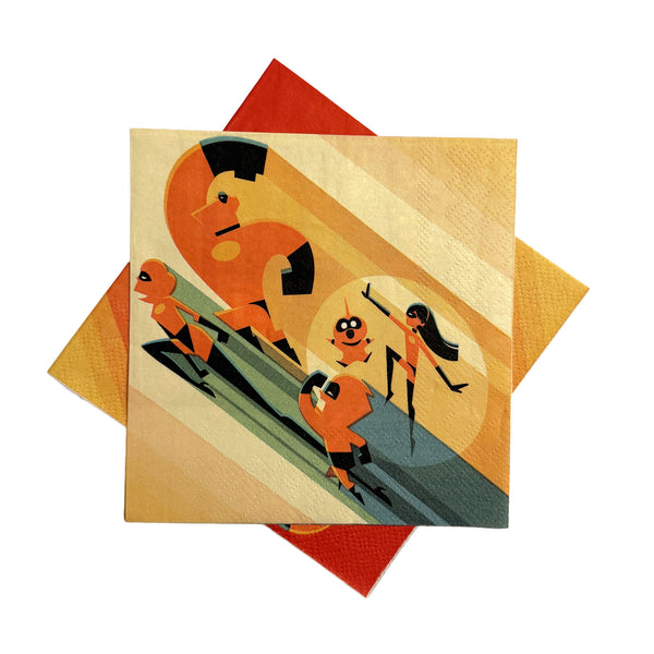 Incredibles 2 beverage napkins, pack of 16 – folded front design