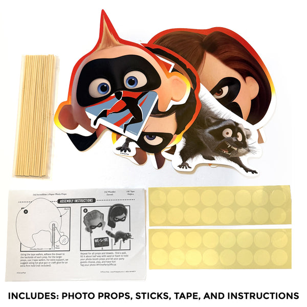 Incredibles 2 photo props – all pieces included in the set