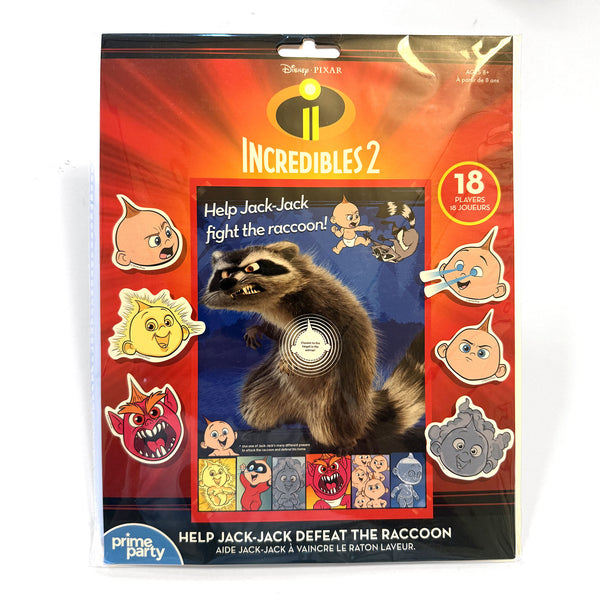 Incredibles 2 Pin-the-Tail game – front of the retail packaging