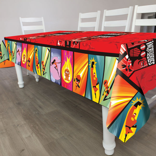 Incredibles 2 plastic table cover, 54 x 108 inches – main view