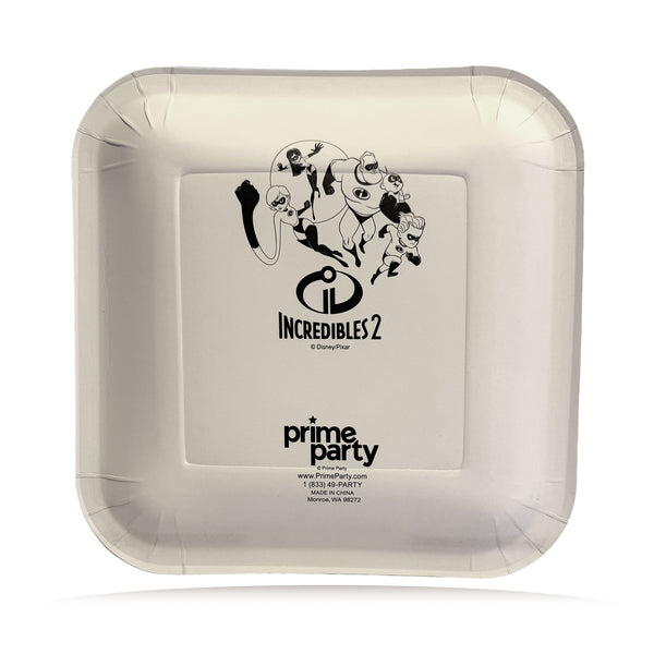 Incredibles 2 9-inch dinner plate – back view