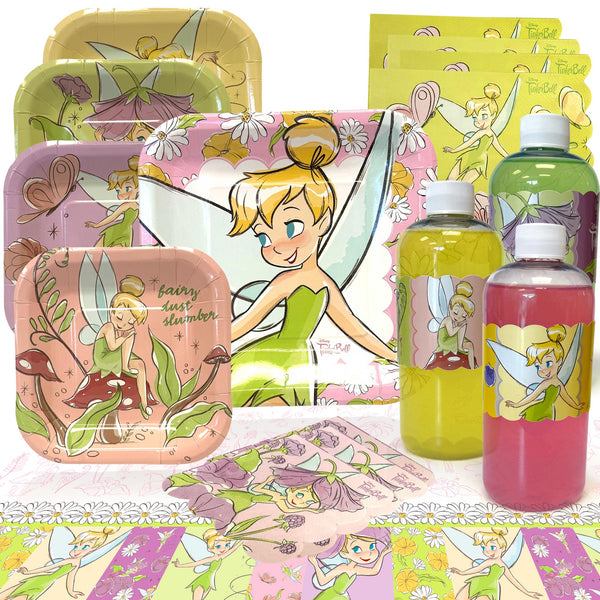 Tinkerbell Blossom Standard Party Pack box contents for 8, 16, or 24 guests