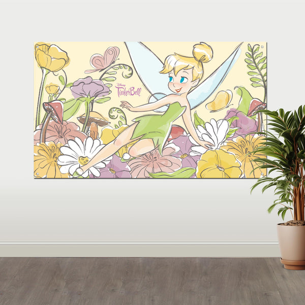 Tinkerbell Blossom Fabric Wall Banner (3' x 5')