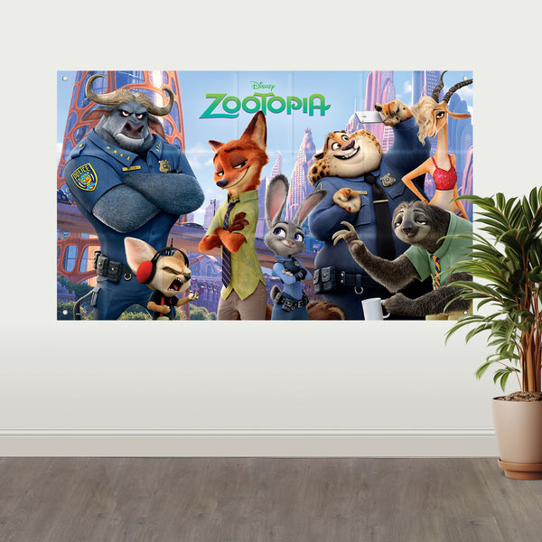 Zootopia 2 fabric wall banner, 3 by 5 feet
