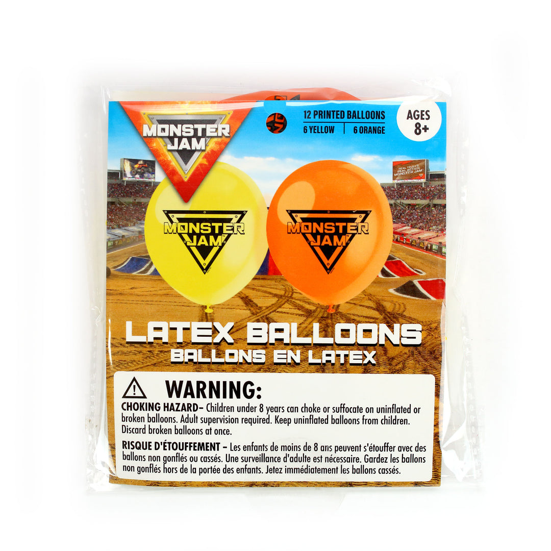 Monster Jam Latex Balloons (Pack of 12) Prime Party