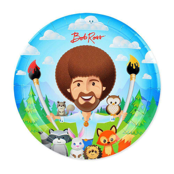Bob Ross and Friends Dinner Plates (8 Pack) - Prime PartyPlates