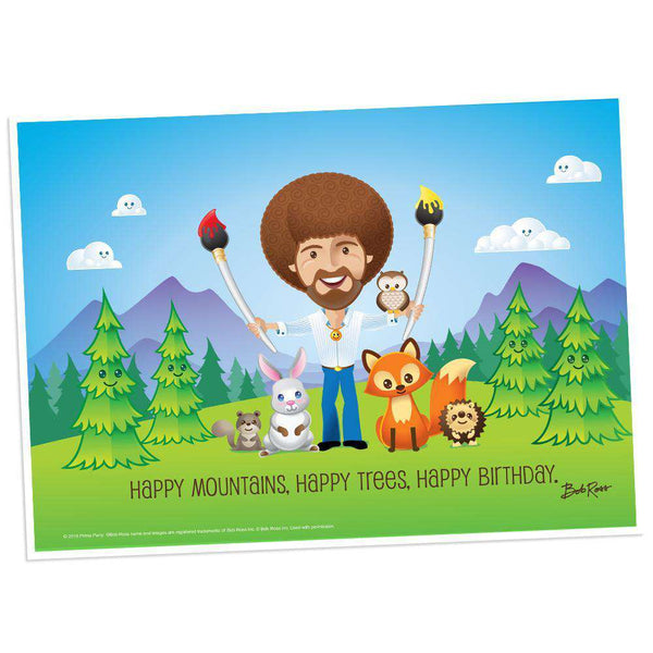 Bob Ross and Friends Icing Decoration | Quarter Sheet Cake - Prime PartyIcing Sheet