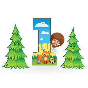 Bob Ross and Friends Mini Tabletop 1-5 Cardboard Cutout (3-Piece Set) - Prime PartyMini Numbered Table-Top Decor