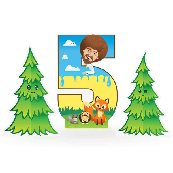 Bob Ross and Friends Mini Tabletop 1-5 Cardboard Cutout (3-Piece Set) - Prime PartyMini Numbered Table-Top Decor