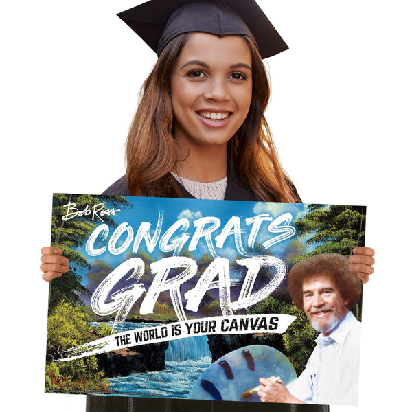 Bob Ross Congrats Grad, Graduation Yard Sign - Prime PartyYard Signs