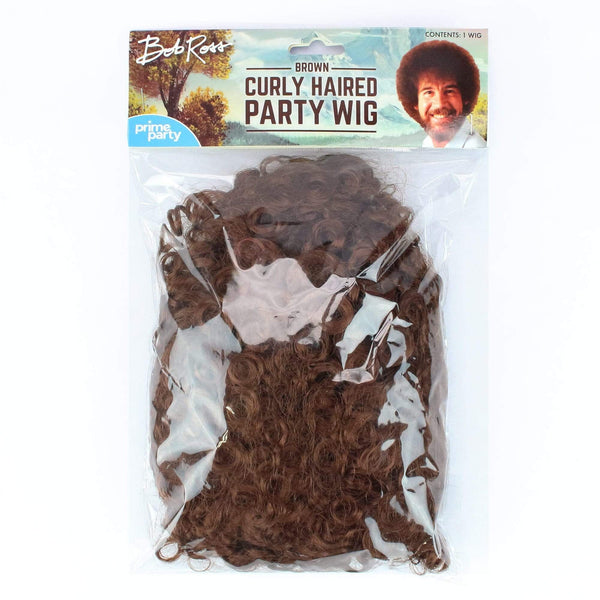 Bob Ross Curly Brown Afro Wig - Prime PartyWigs