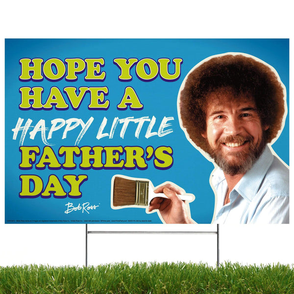 Bob Ross Happy Little Father's Day Yard Sign - Prime PartyYard Signs