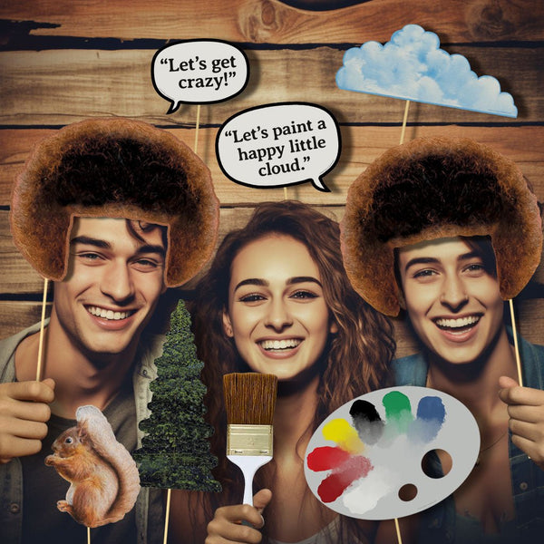 Bob Ross Photo Booth Props - Prime PartyGames & Activities