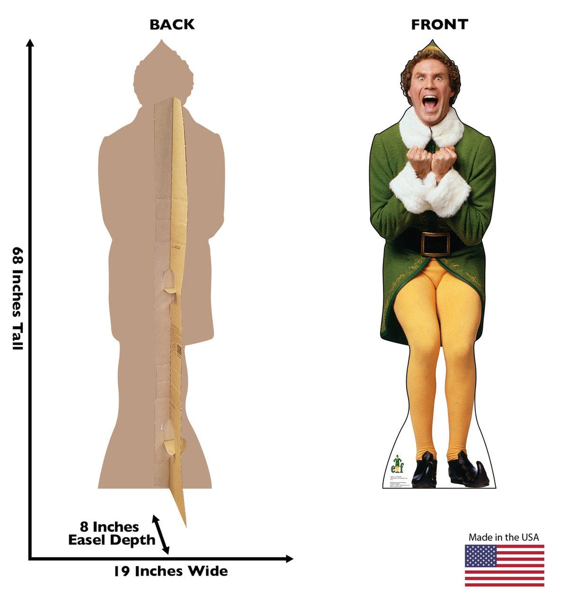 Buddy the Elf Excited Cardboard Cutout – Prime Party