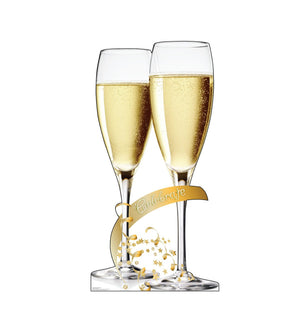 Celebrate Champagne Glasses Cardboard Cutout - Prime PartyCardboard Cutouts