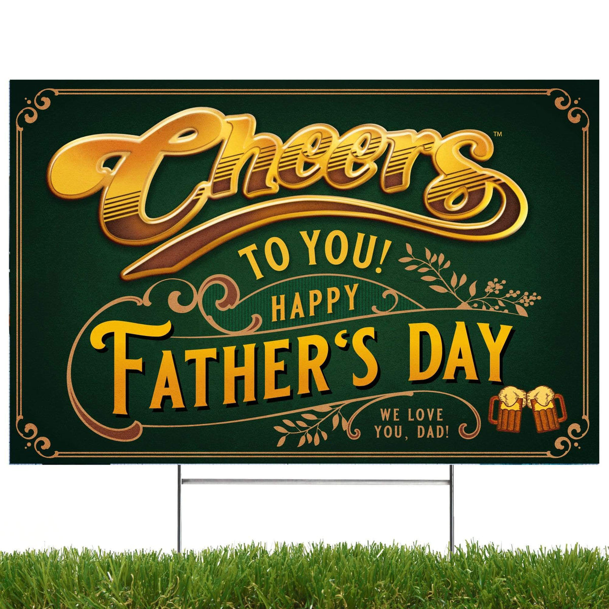 Cheers Father's Day Yard Sign – Prime Party