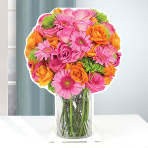 Colorful Floral Tabletop Bouquet, Cardboard Cutout - Prime PartyCenterpieces