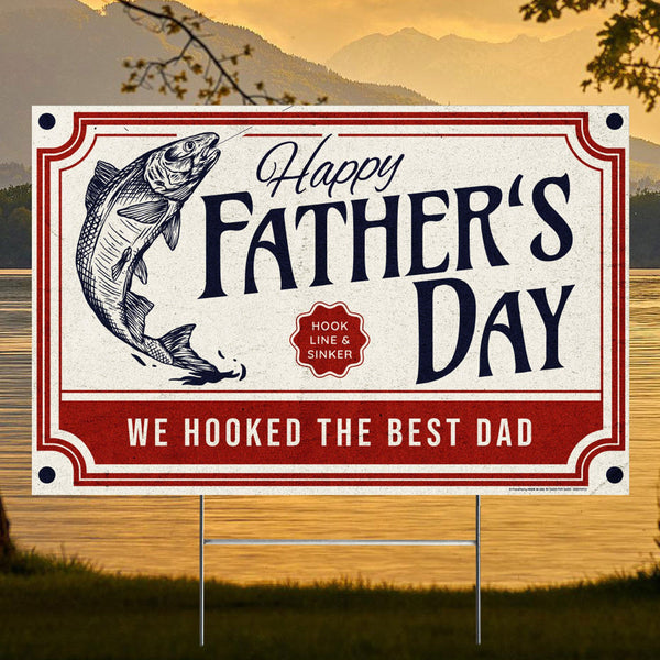 Fishing Father's Day Yard Sign - Prime PartyYard Signs