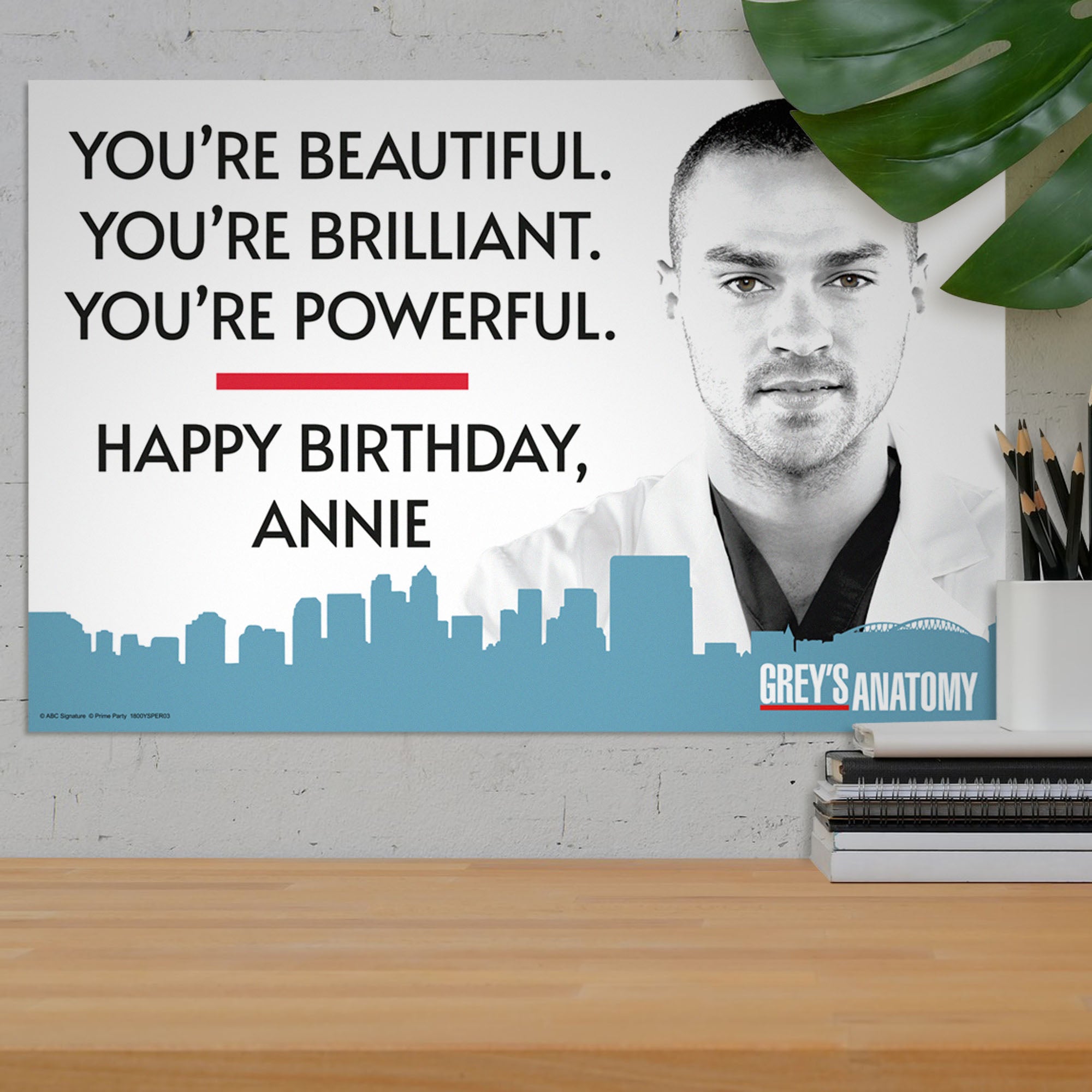 Grey's Anatomy – Jackson, Personalized Yard Sign – Prime Party