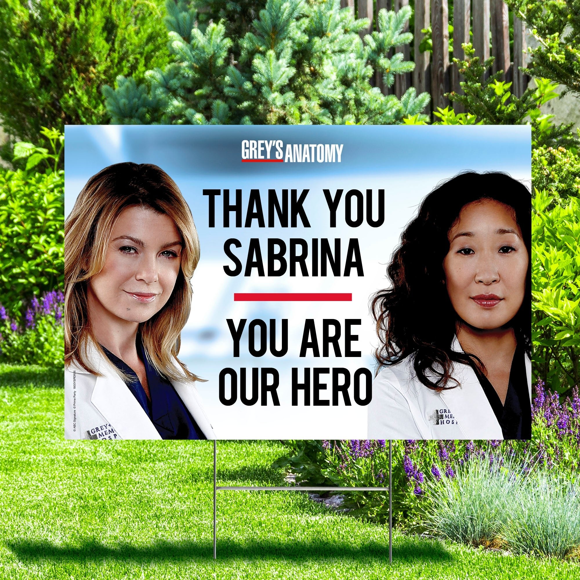 Grey's Anatomy – You Are My Person, Personalized Yard Sign – Prime
