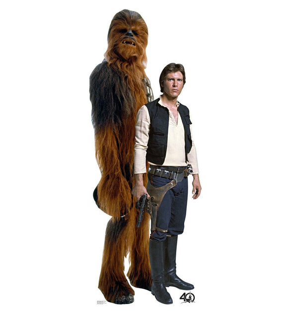 Han Solo and Chewbacca - Star Wars 40th - Cardboard Cutout - Prime PartyCardboard Cutouts