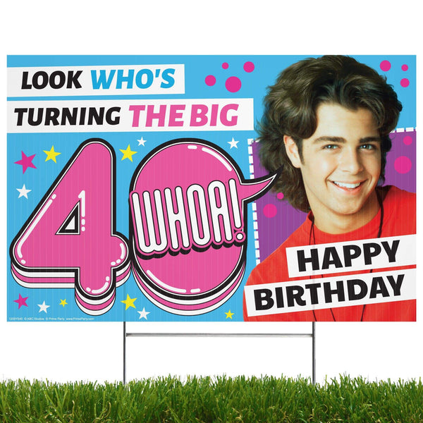 Happy Birthday | Yard Sign with Lawn Stakes, Joey Lawrence - Prime PartyYard Signs