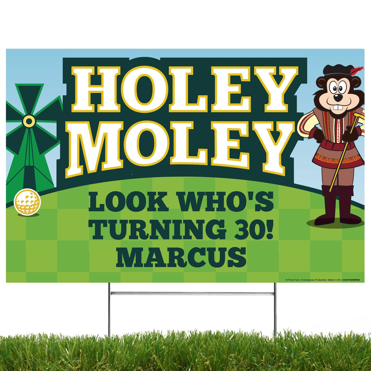 Holey Moley Mini Golf Personalized Yard Sign – Prime Party