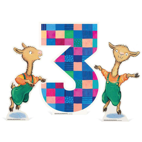 Llama Llama Tabletop Number Standee (3-Piece Set) - Prime PartyMini Numbered Table-Top Decor