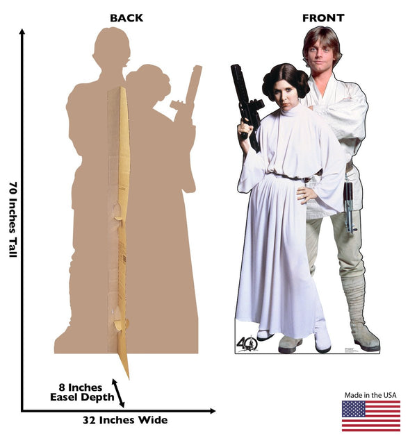 Luke and Leia - Star Wars - Cardboard Cutout - Prime PartyCardboard Cutouts
