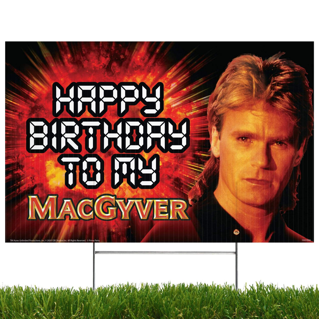 MacGyver - Yard Sign with Lawn Stakes, Happy Birthday to My MacGyver ...