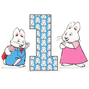 Max and Ruby Tabletop Number Cutout (3-Piece Set) - Prime PartyMini Numbered Table-Top Decor