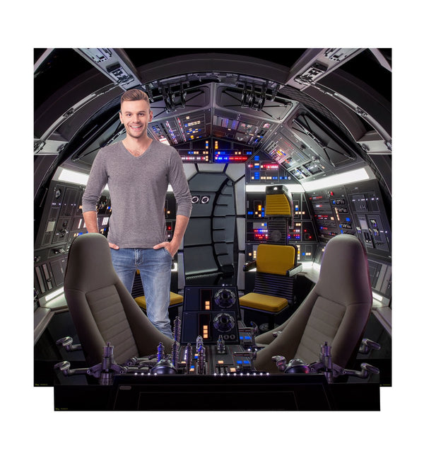 Millennium Falcon Cockpit – Cardboard Backdrop™ - Prime PartyCardboard Cutouts