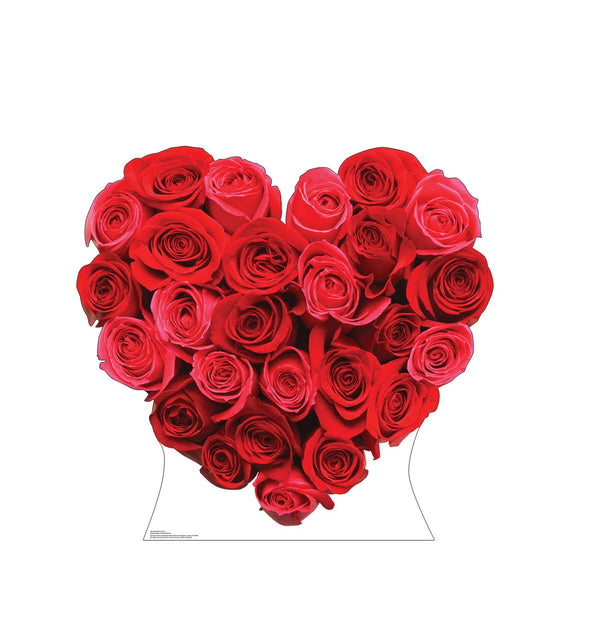 Red Roses Heart Cardboard Cutout - Prime PartyCardboard Cutouts