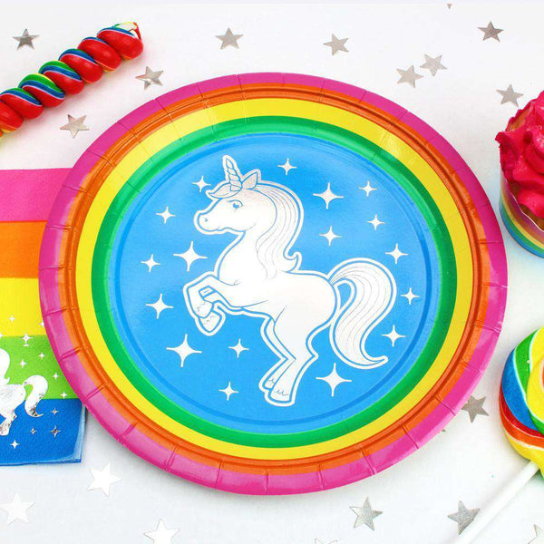 Silver Lining Rainbow Unicorn Standard Pack for 8 - Prime PartyParty Packs