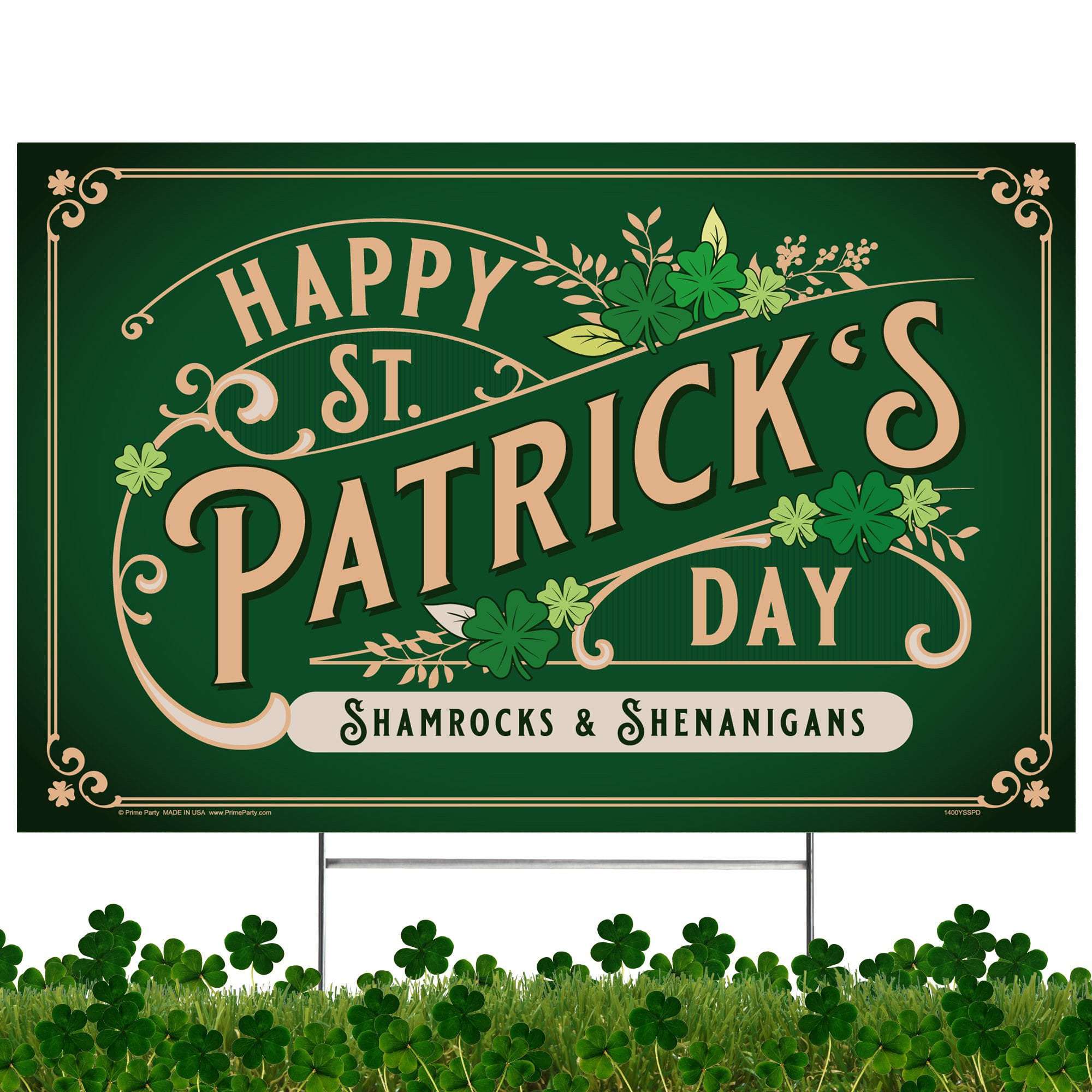 Cheers St. Patrick’s Day, Norm Yard Sign with Lawn Stakes – Prime