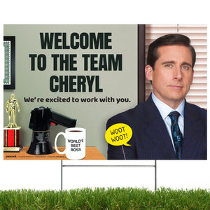 The Office, Personalized Yard Sign with Michael Scott - Prime PartyYard Signs