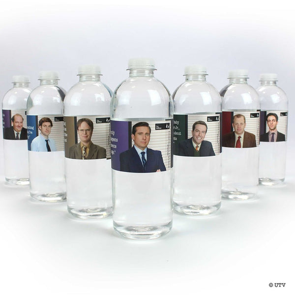 The Office Water Bottle Labels (Set of 16) - Prime PartyWater Bottle Labels