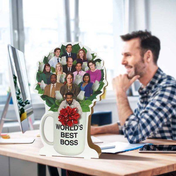 The Office World's Best Boss Flower Bouquet - Prime PartyCenterpieces