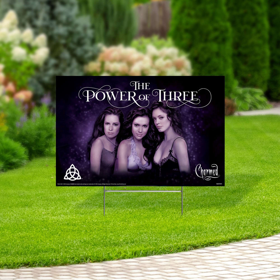 Charmed Life Sign The Power of Three, Charmed Yard Sign – Prime Party