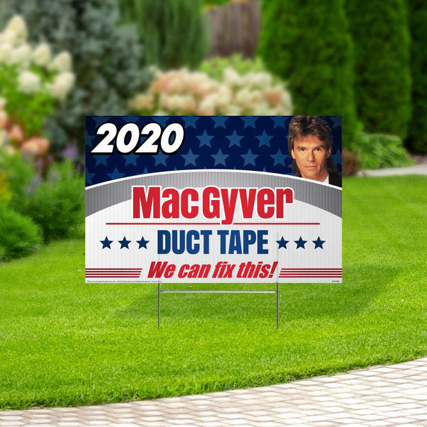 Advanced Graphics Yard Sign MacGyver - Yard Sign with Lawn Stakes, MacGyver Duct Tape 2020 1100YSM4